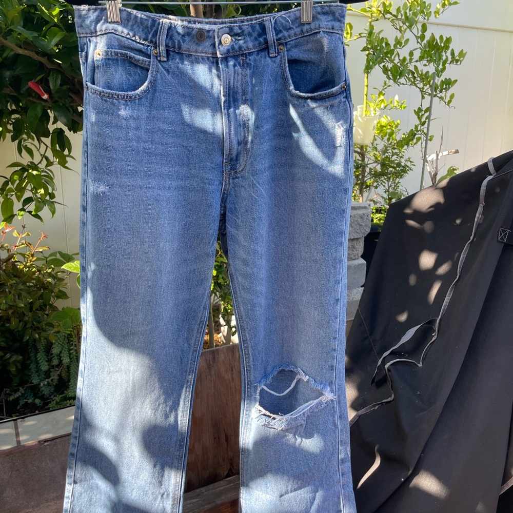 Stradivarius Light Blue Flare Jeans